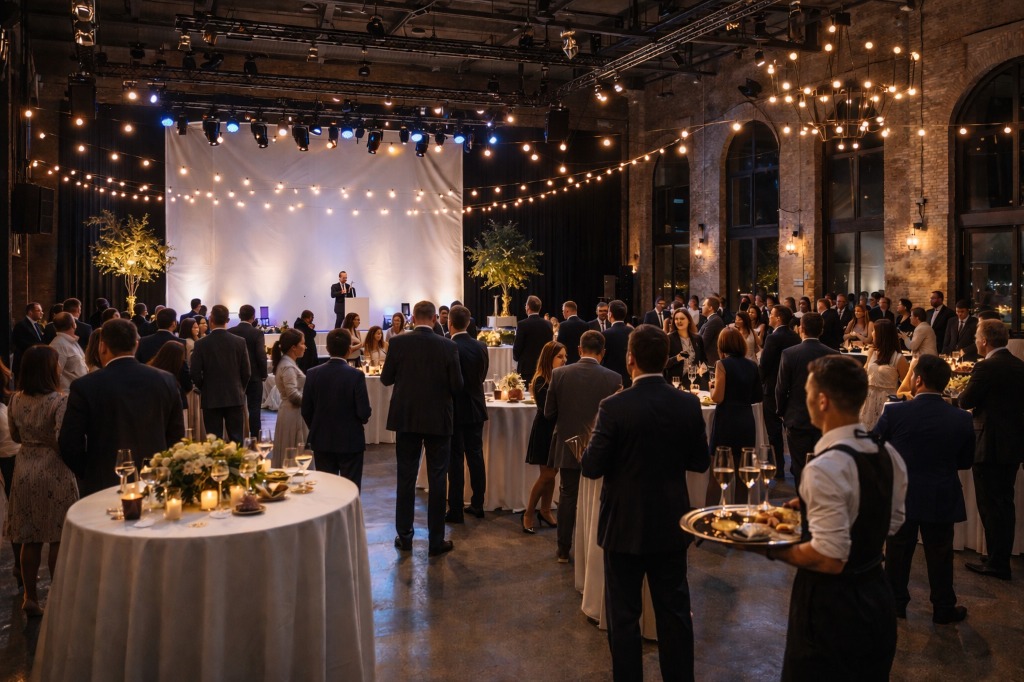 Brindis elegante en evento